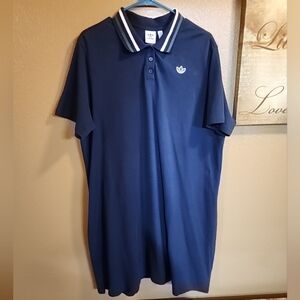 Woman's Adidas Golf Polo Dress Sixe 2XL Navy Dark Blue